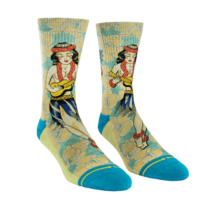 Richard Kirby Hula Adult Crew Socks