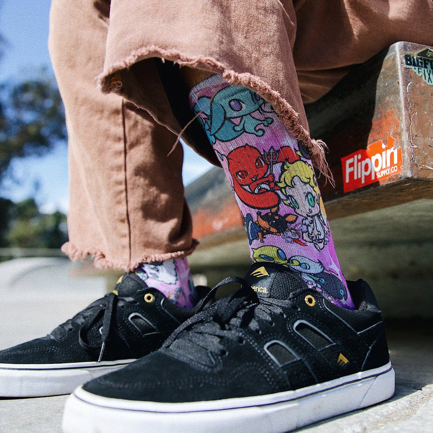 Ryo Taniguchi Friends Adult Crew Socks