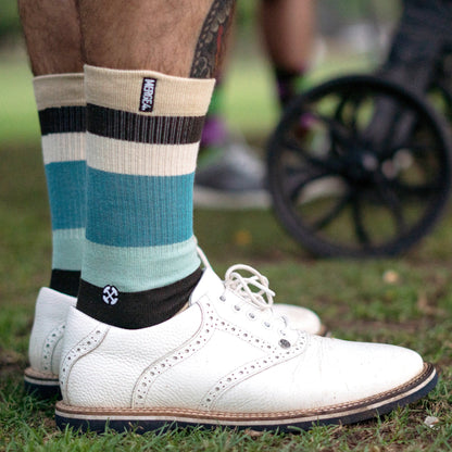 Spidey Seashore Bamboo Stripes Adult Crew Socks