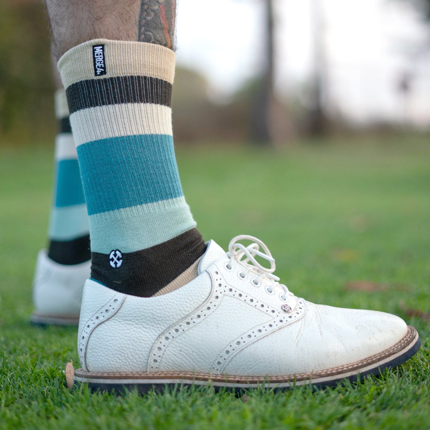 Spidey Seashore Bamboo Stripes Adult Crew Socks