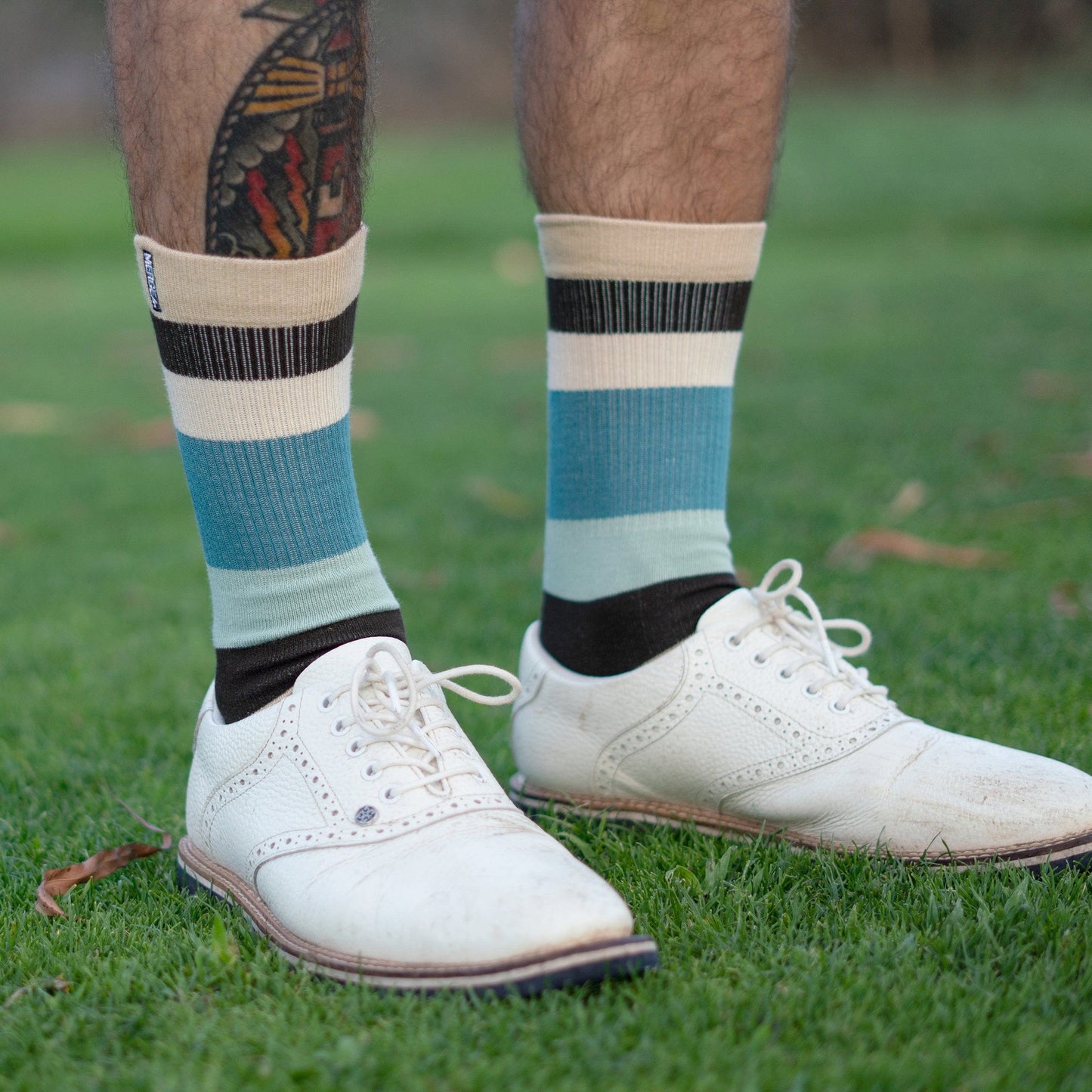 Spidey Seashore Bamboo Stripes Adult Crew Socks