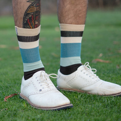 Spidey Seashore Bamboo Stripes Adult Crew Socks