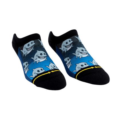Fat Shark Adult No Show Socks With Art By Chump Magic
