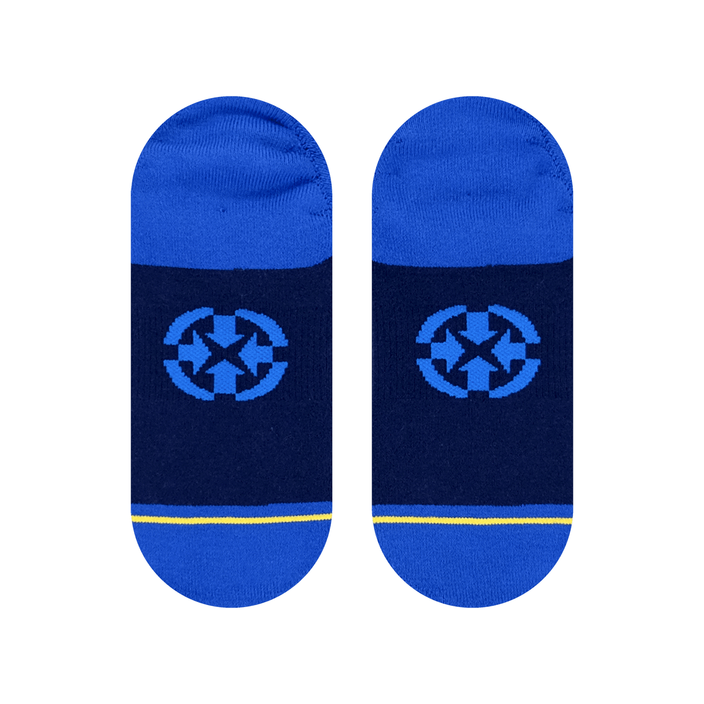 Blue Water Adult No Show Socks With Art By Daniel Jean-Baptiste