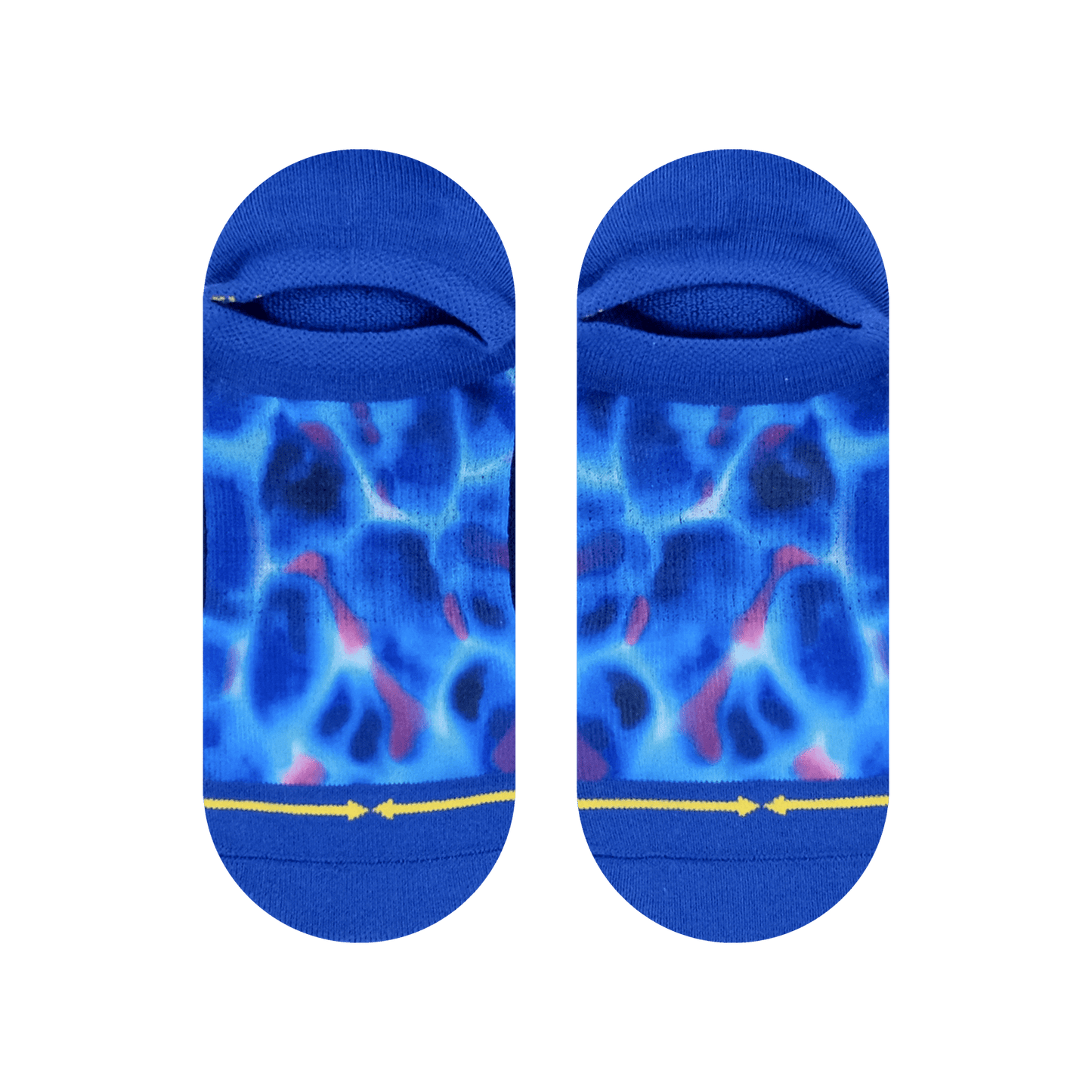 Blue Water Adult No Show Socks With Art By Daniel Jean-Baptiste
