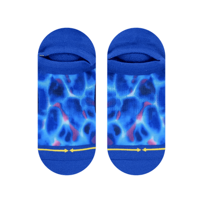 Blue Water Adult No Show Socks With Art By Daniel Jean-Baptiste