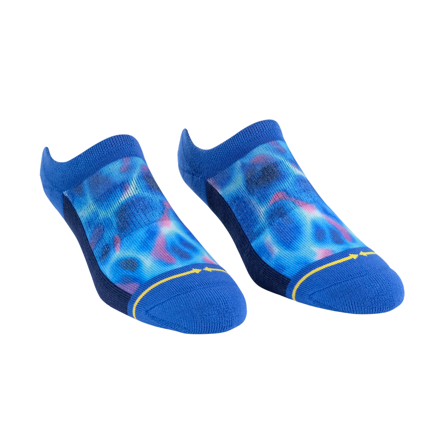 Blue Water Adult No Show Socks With Art By Daniel Jean-Baptiste