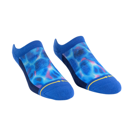 Blue Water Adult No Show Socks With Art By Daniel Jean-Baptiste