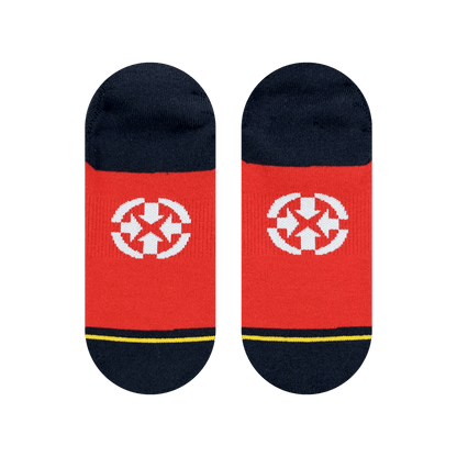 Red Water Color Adult No Show Socks by Daniel Jean-Baptiste