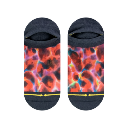 Red Water Color Adult No Show Socks by Daniel Jean-Baptiste
