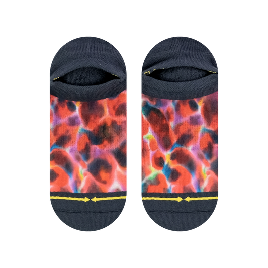Red Water Color Adult No Show Socks by Daniel Jean-Baptiste