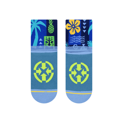 Aloha Ahiahi Adult Quarter Crew Socks By MERGE4