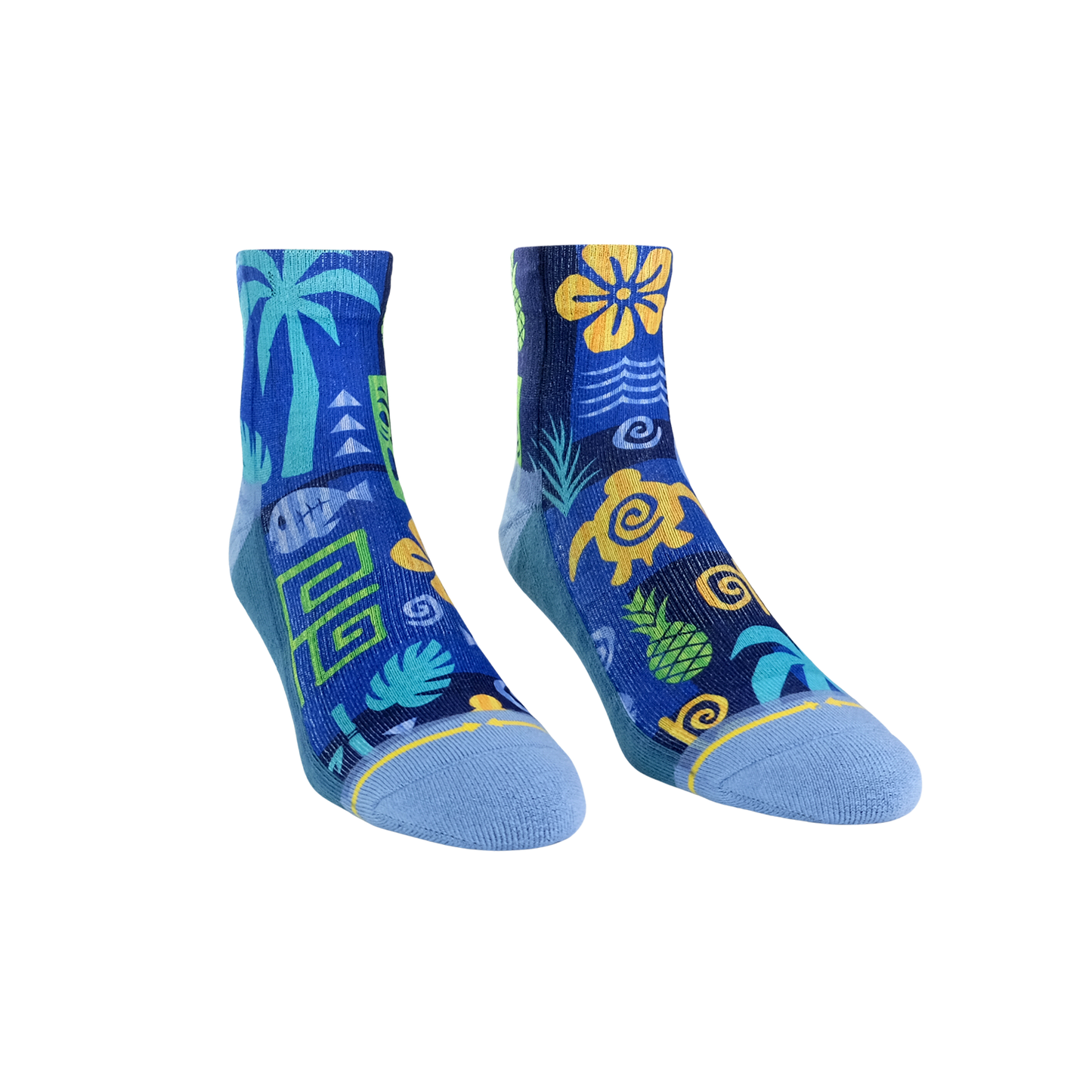 Aloha Ahiahi Adult Quarter Crew Socks By MERGE4