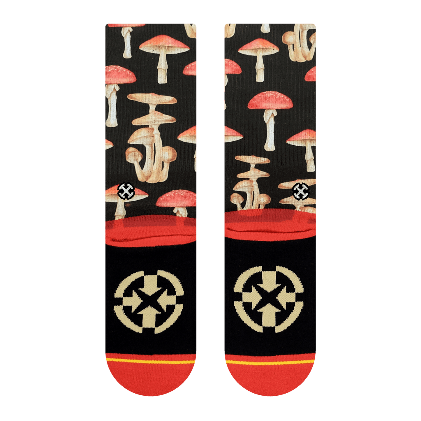 Mushrooms Adult Crew Socks With Art By Hanna Minck
