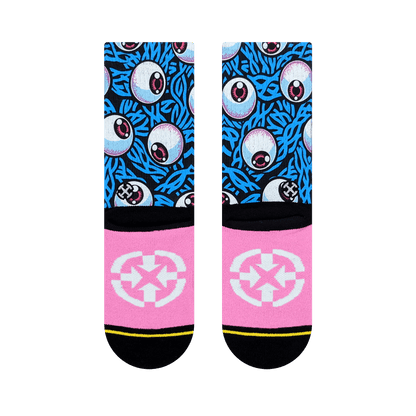 Jimbo Eye Blue Youth Crew Socks