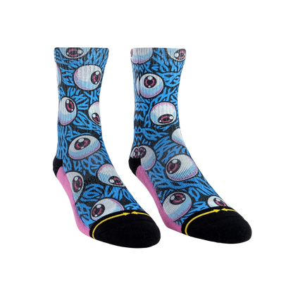 Jimbo Eye Blue Youth Crew Socks