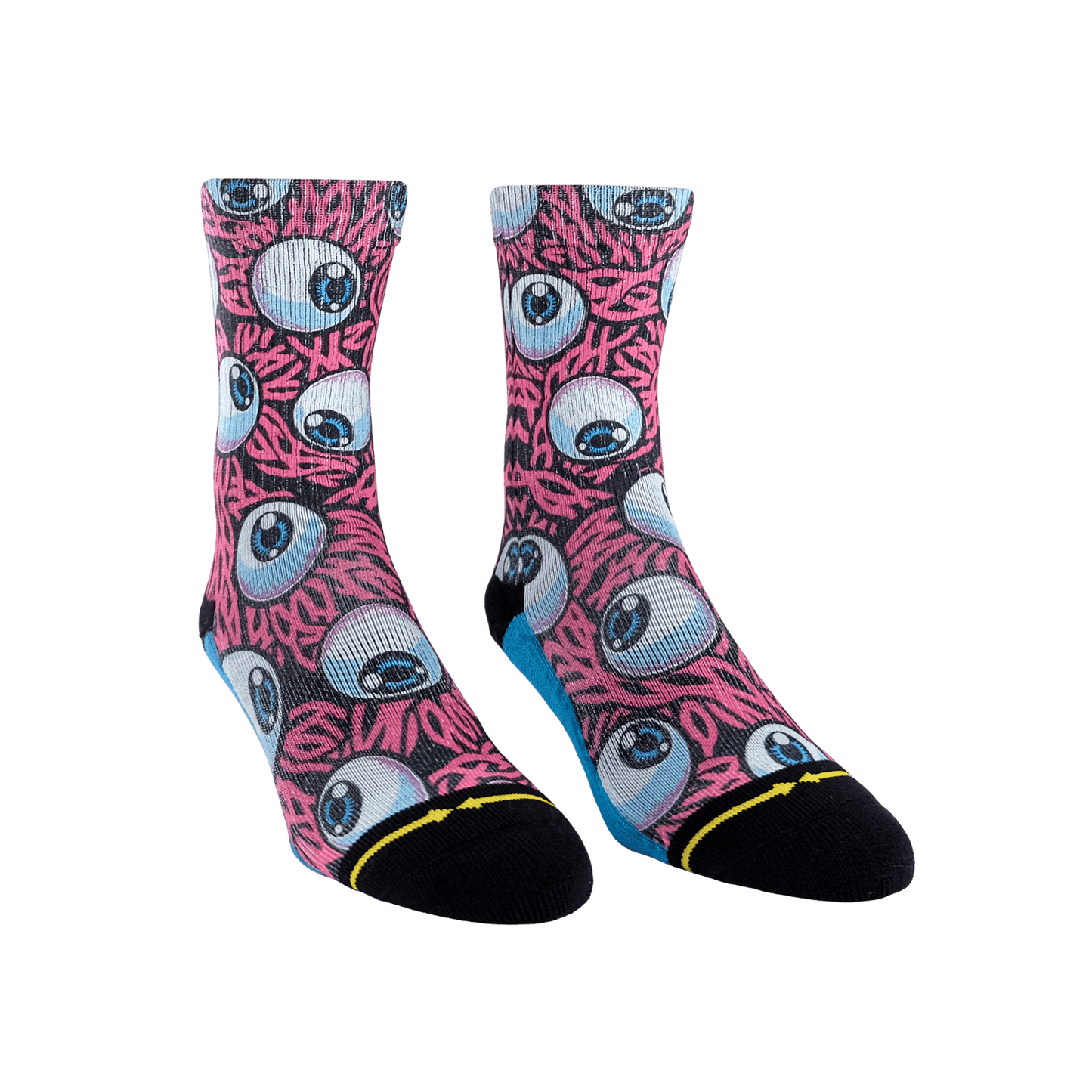 Jimbo Eye Pink Youth Crew Socks
