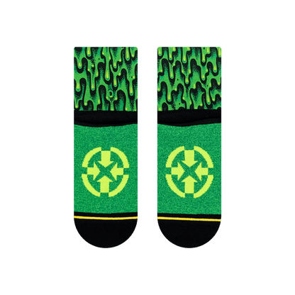 Slime Adult Quarter Crew Socks With Art By Jimbo Phillips