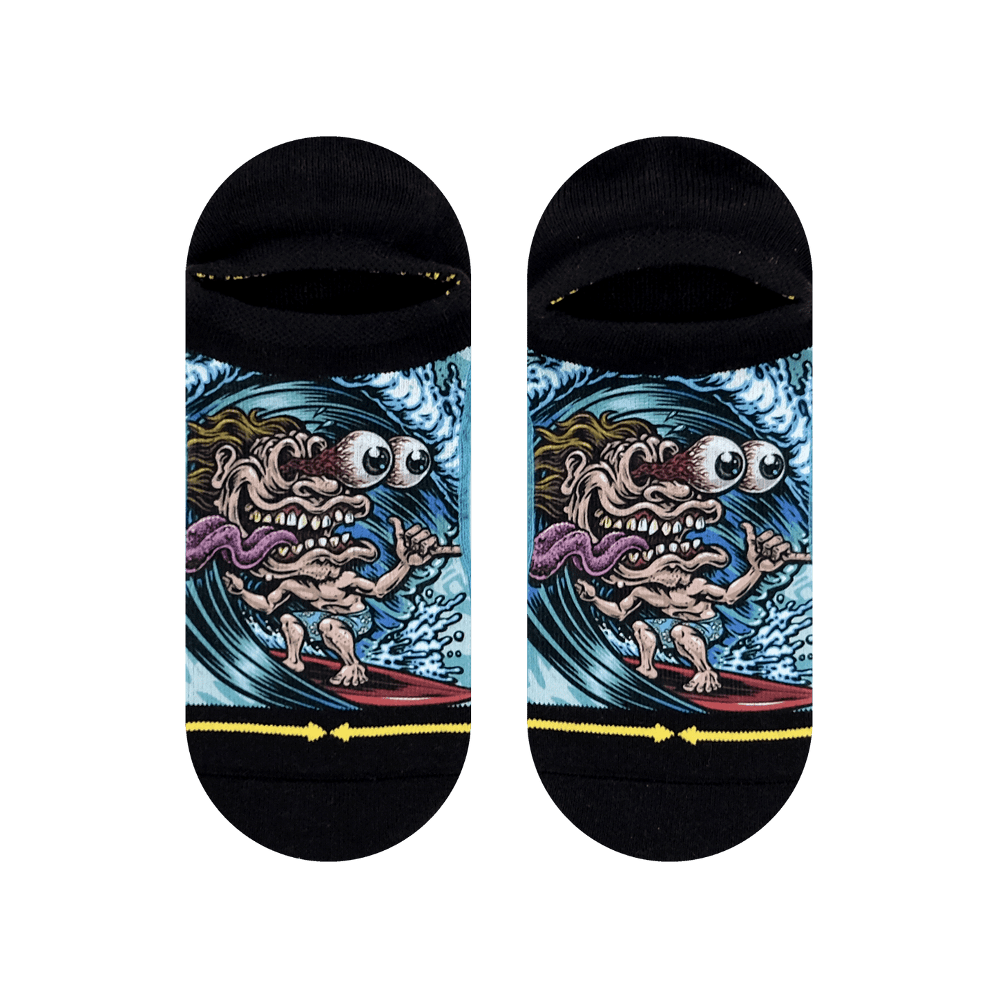 Jimbo Surf Freak Adult No Show Socks