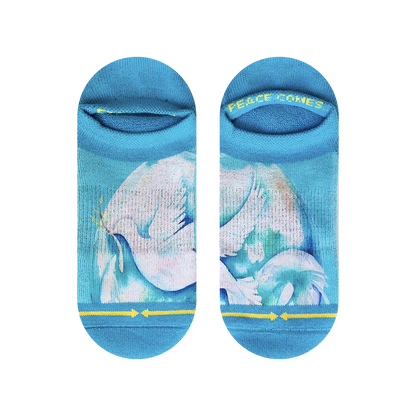 Dove Adult No Show Socks With Art By Maia Negre