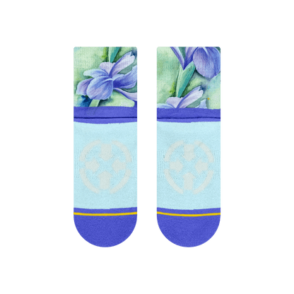 Irises Women's Quarter Crew Socks With Art By Maia Negre
