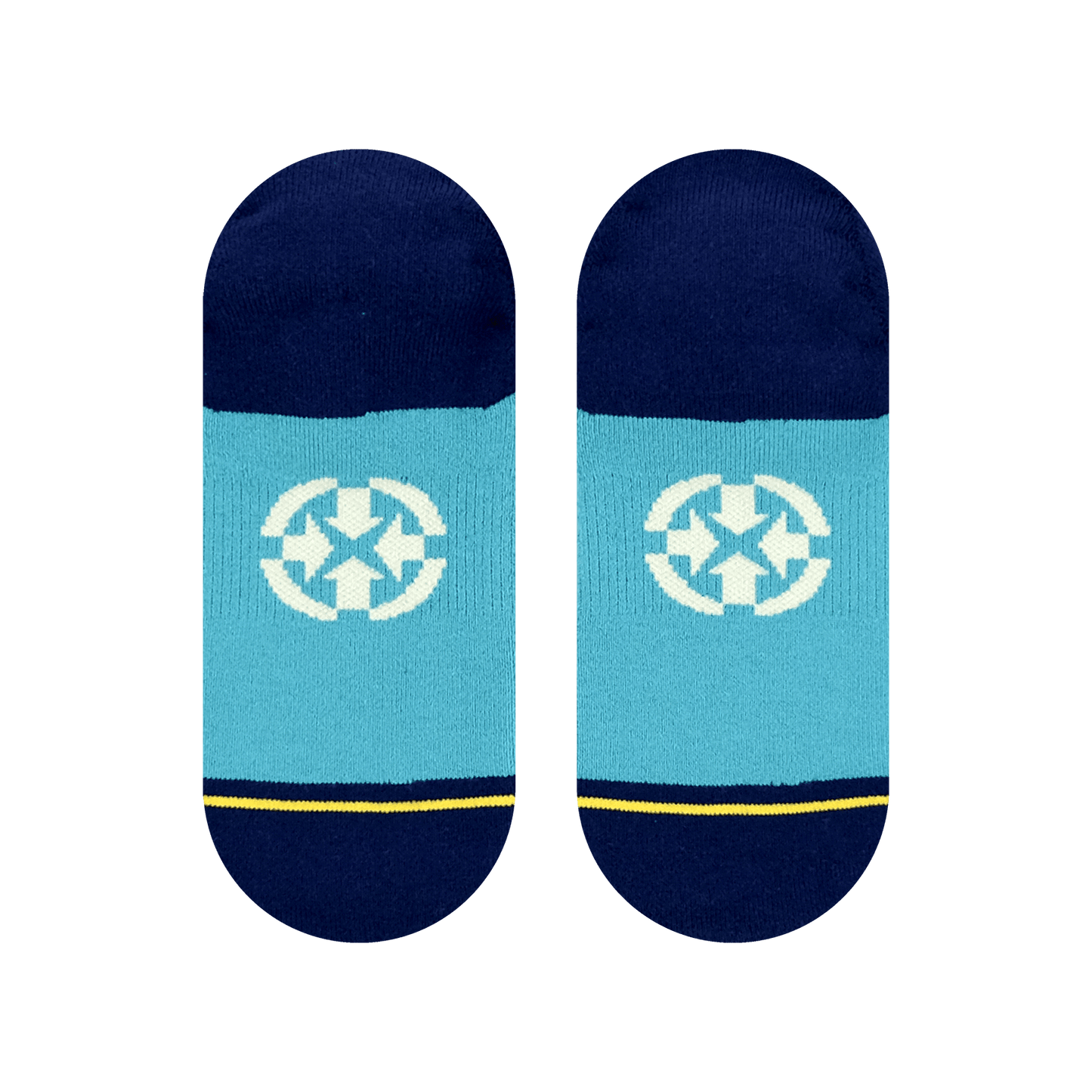 Oceans Adult No Show Sock With Art By Bad Otis Link