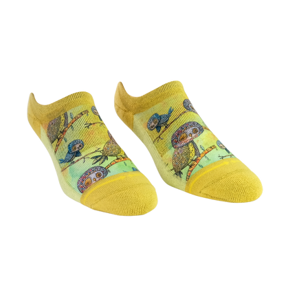 Owl Adult No Show Socks With Art By Bad Otis Link