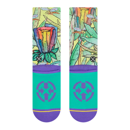 Rainbow Flower Adult Crew Socks by Bad Otis Link