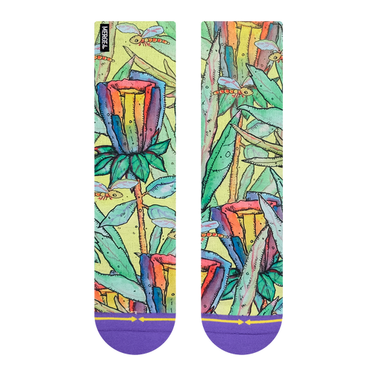 Rainbow Flower Adult Crew Socks by Bad Otis Link