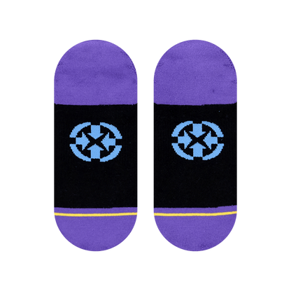 Starflower Adult No Show Sock With Art By Bad Otis Link