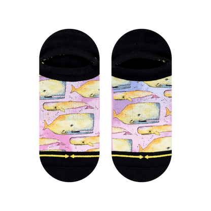 Whale Adult No Show Socks With Art By Bad Otis Link