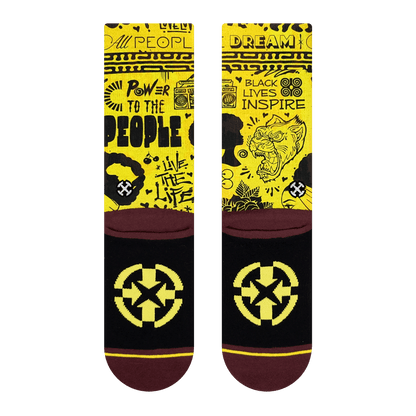 Power to the People Adult Crew Socks Art By Taylor Reinhold