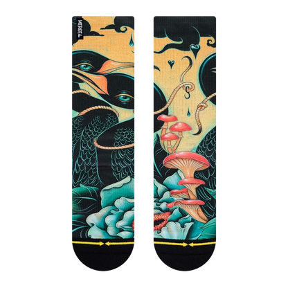 Graceful Cormorants Adult Crew Socks With Art From Umijoo