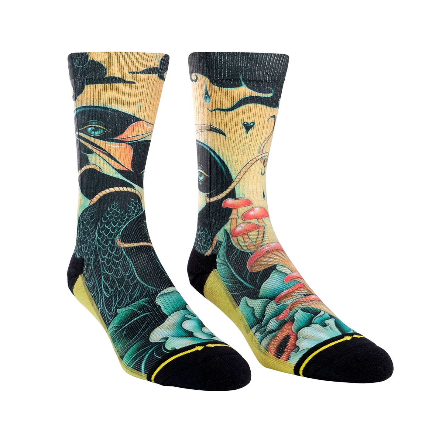 Graceful Cormorants Adult Crew Socks With Art From Umijoo