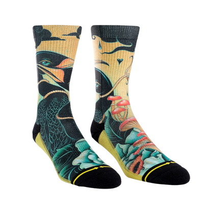 Graceful Cormorants Adult Crew Socks With Art From Umijoo