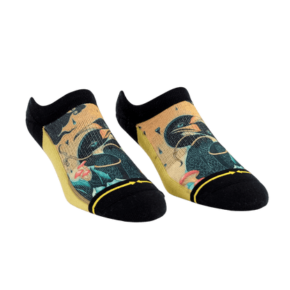 Cormorants Adult No Show Socks With Art From Umijoo