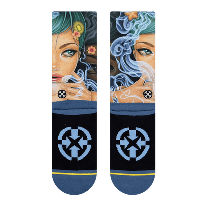 Dragon Tea Adult Crew Socks With Art By Caia Koopman
