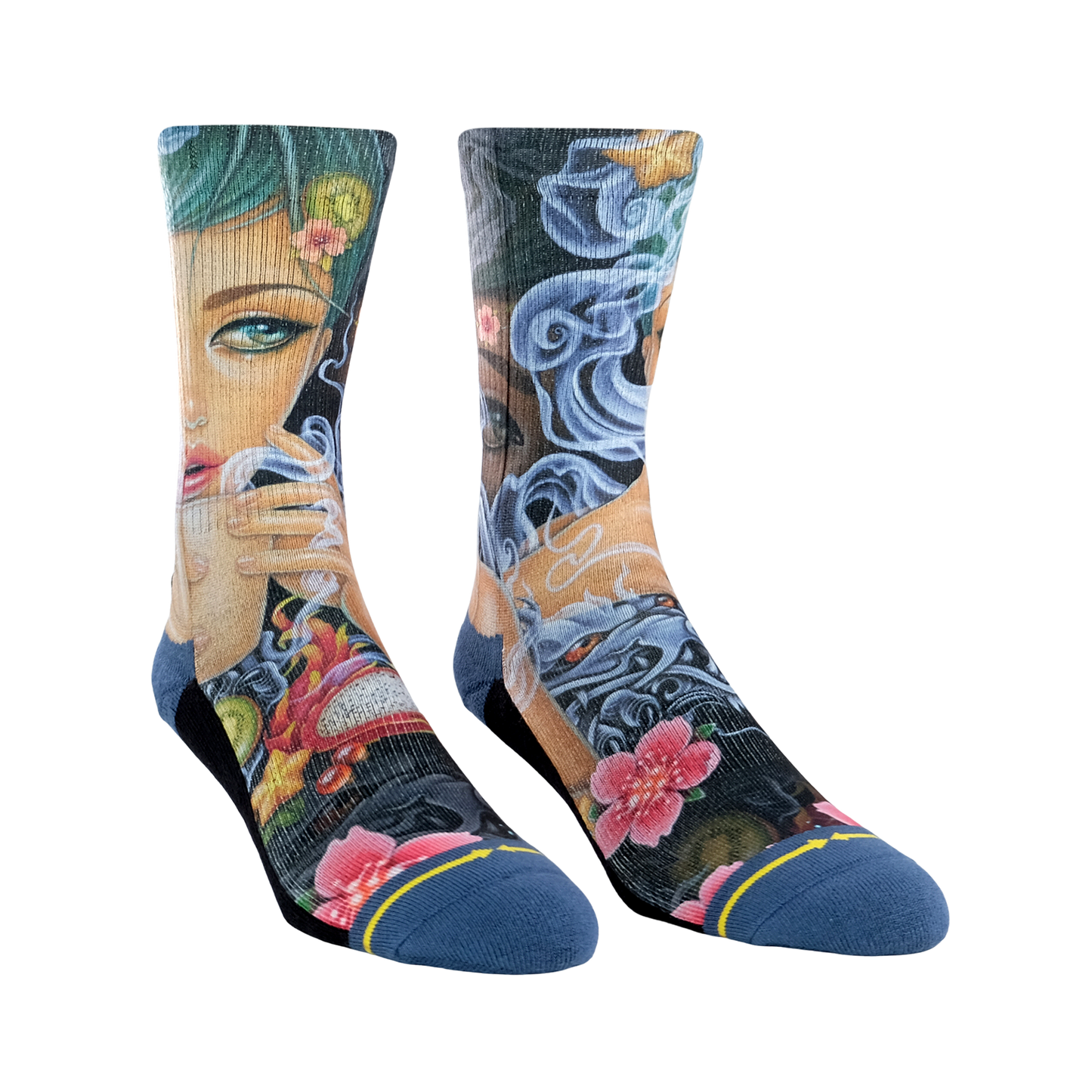 Dragon Tea Adult Crew Socks With Art By Caia Koopman