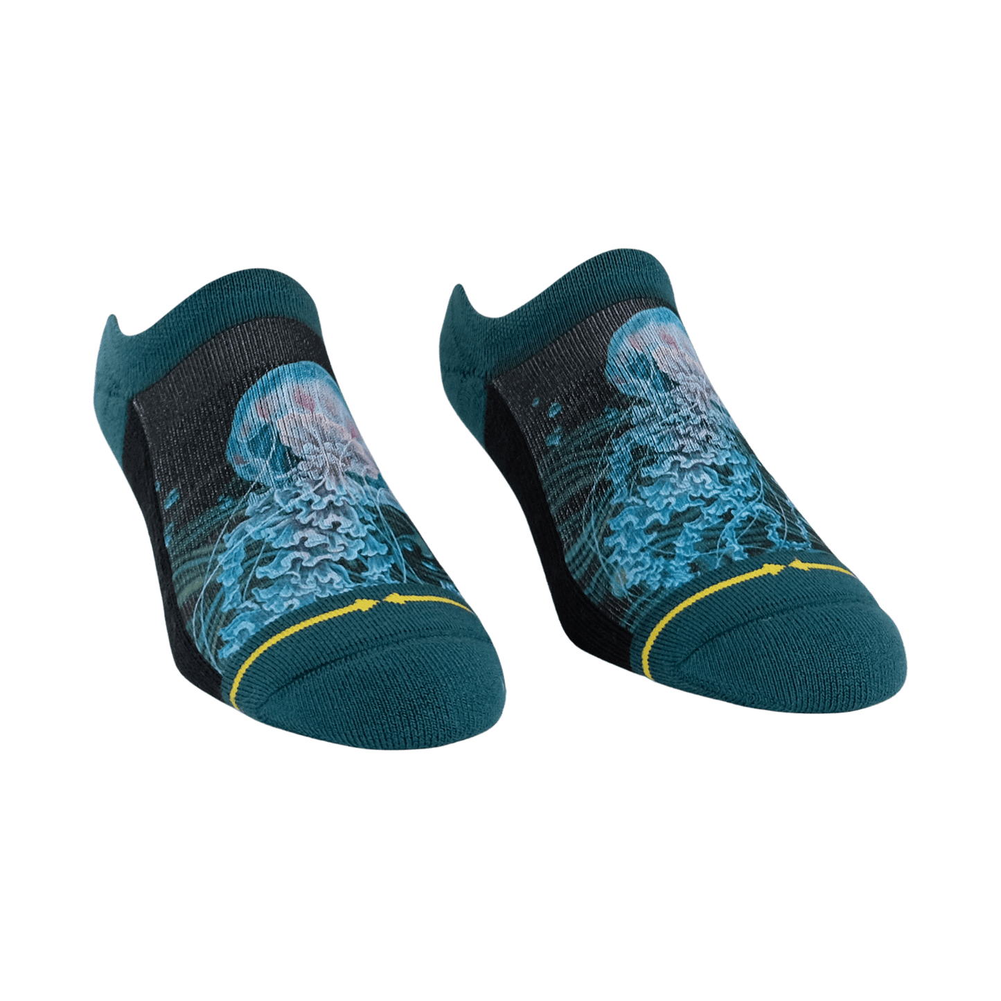 Sea Jellies Adult No Show Socks With Art By Caia Koopman