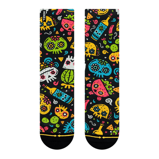 Walmazan Sugar Skulls Mini Adult Crew Socks