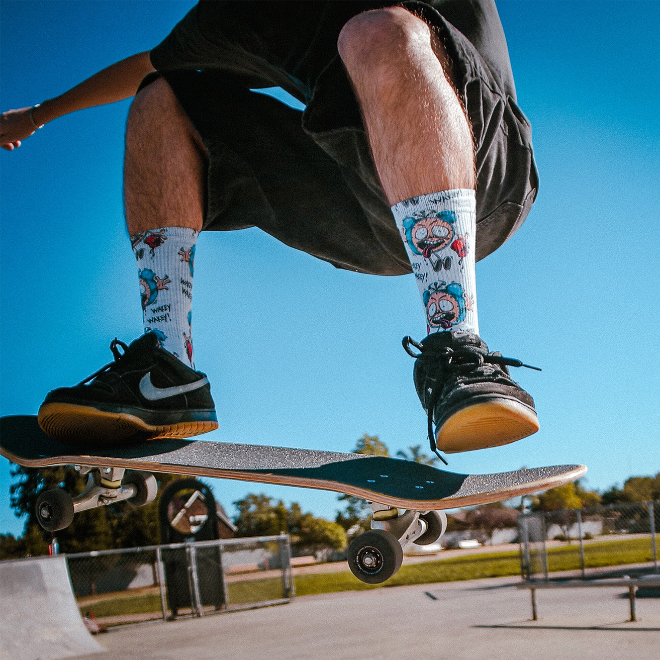 Wakey Wakey Skate Adult Socks Art By Steve Caballero
