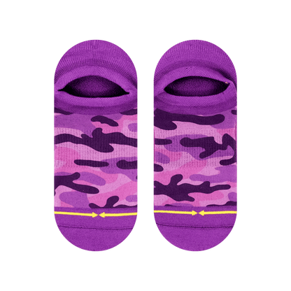 Pink Camo Adult No Show Socks