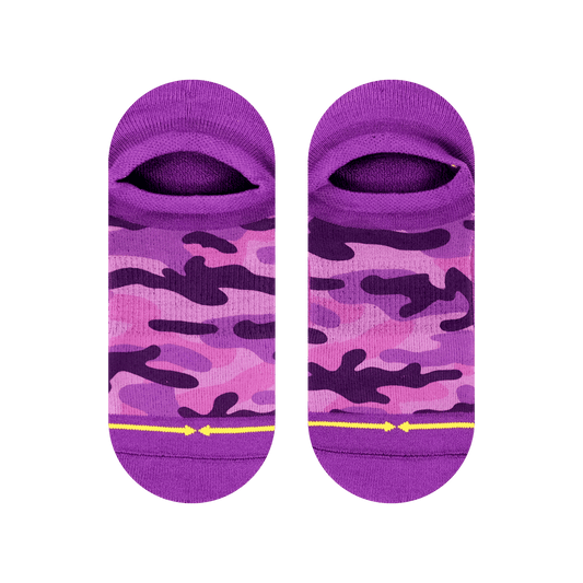 Pink Camo Adult No Show Socks