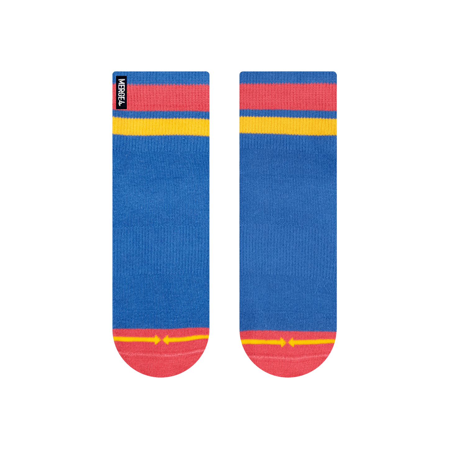 Organic Cotton Color Block Adult Quarter Crew Socks 4 Pack