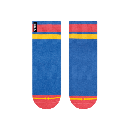 Organic Cotton Color Block Adult Quarter Crew Socks 4 Pack