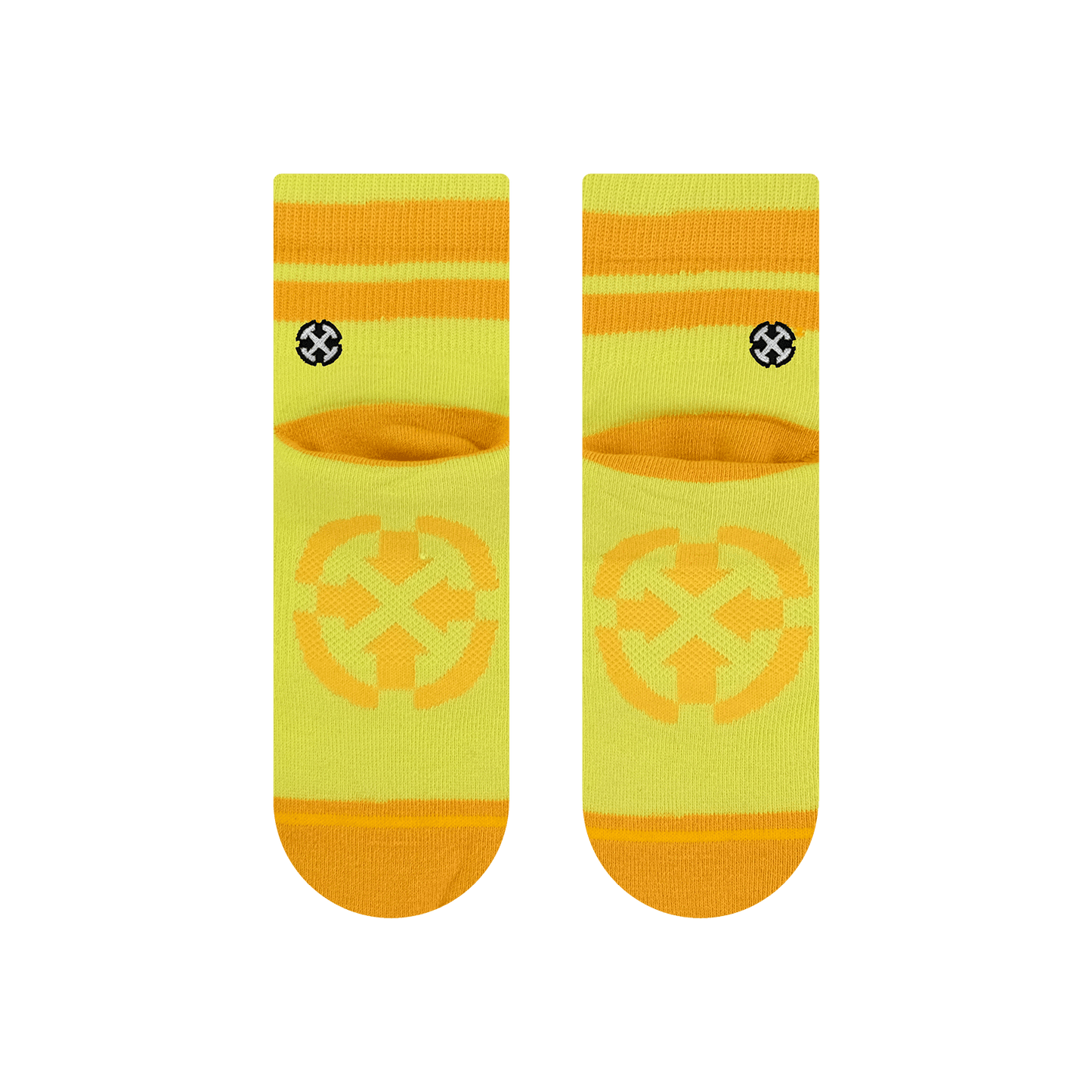 Organic Cotton Butter/Orange Quarter Adult Crew Socks