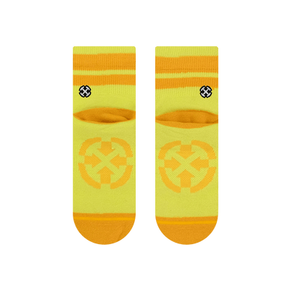 Organic Cotton Butter/Orange Quarter Adult Crew Socks