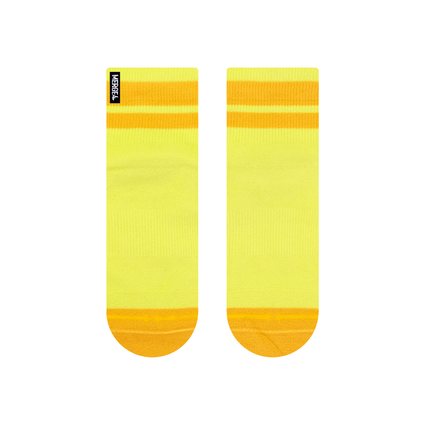 Organic Cotton Butter/Orange Quarter Adult Crew Socks