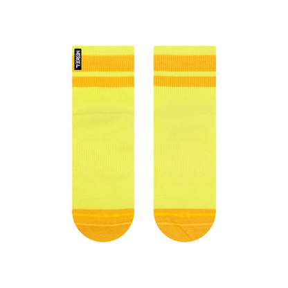 Organic Cotton Butter/Orange Quarter Adult Crew Socks