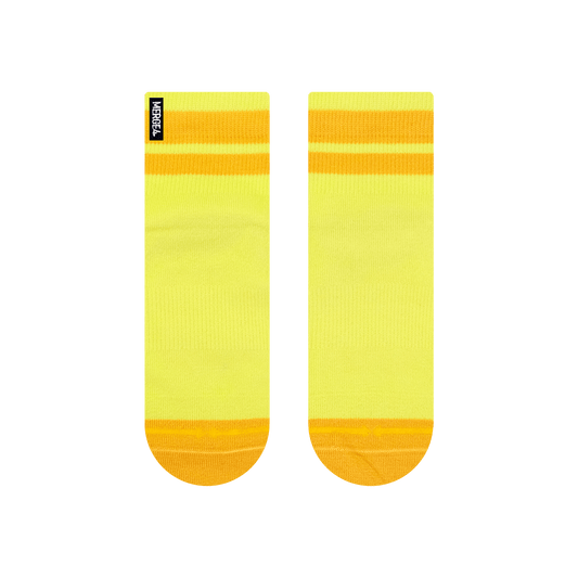 Organic Cotton Butter/Orange Quarter Adult Crew Socks